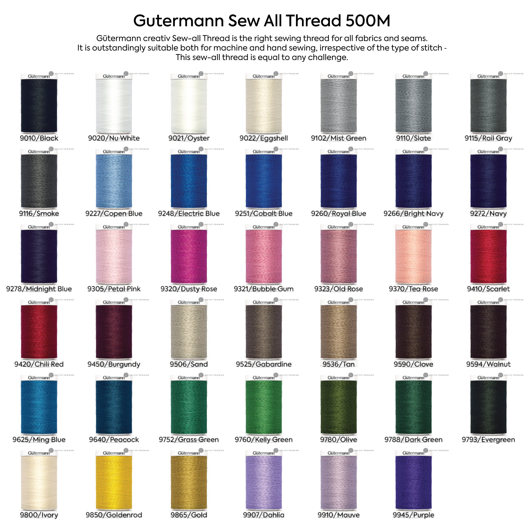 Gutermann 2024 thread colors