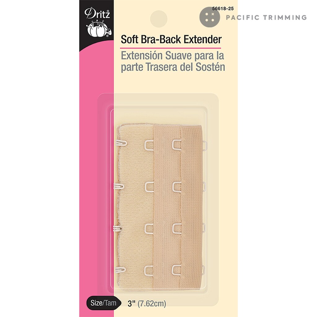 Dritz - Kit Riparazione Reggiseno, Striscia Elastica Morbida Con Ganci E Occhielli, Colore Bianco