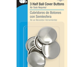 Dritz 1 1/8 Inch 3 Half Ball Cover Buttons Kit