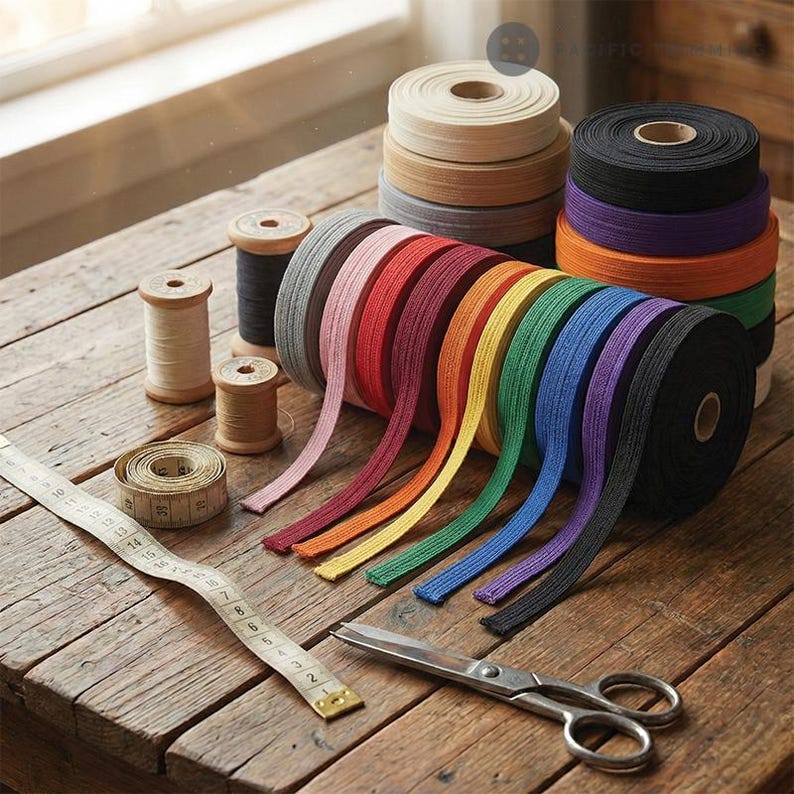 Standard geflochtenes Gummiband in mehreren Farben und Größen Bild 1