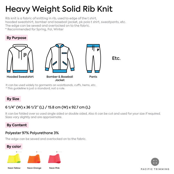 Heavy Weight Solid Rib Knit Multiple Colors -  Canada