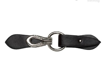 Fecho de couro strass 7" - 201026
