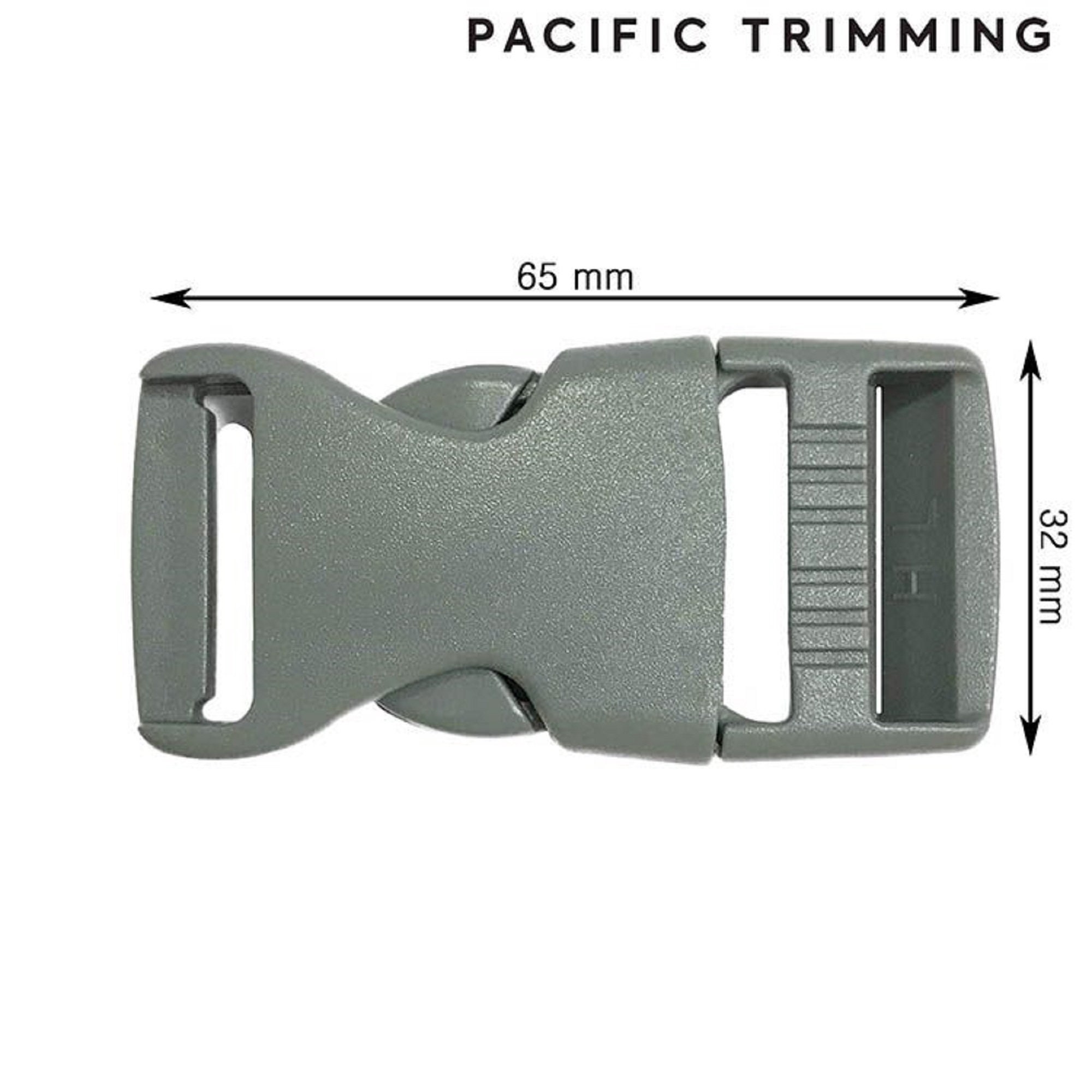 Buy 5/8 Inch Grey Contoured Side Release Plastic Buckle Closeout Online