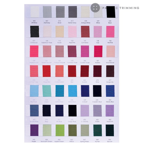 Polyester Petersham Ribbon Multiple Sizes and Colors