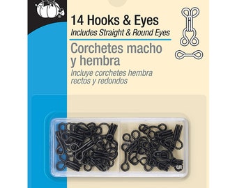 Dritz Hooks & Eyes Black Size 2