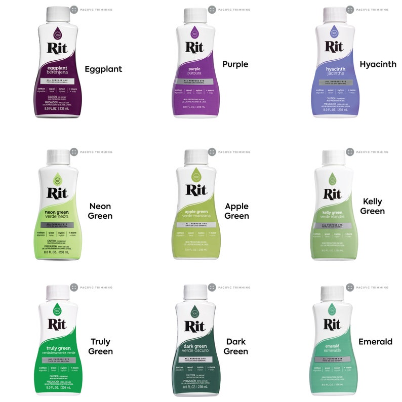 Rit All Purpose Liquid Dye All Colors Etsy