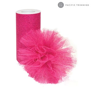 Glitter Tulle Fabric 19 Colors 6&quot; x 25 yds