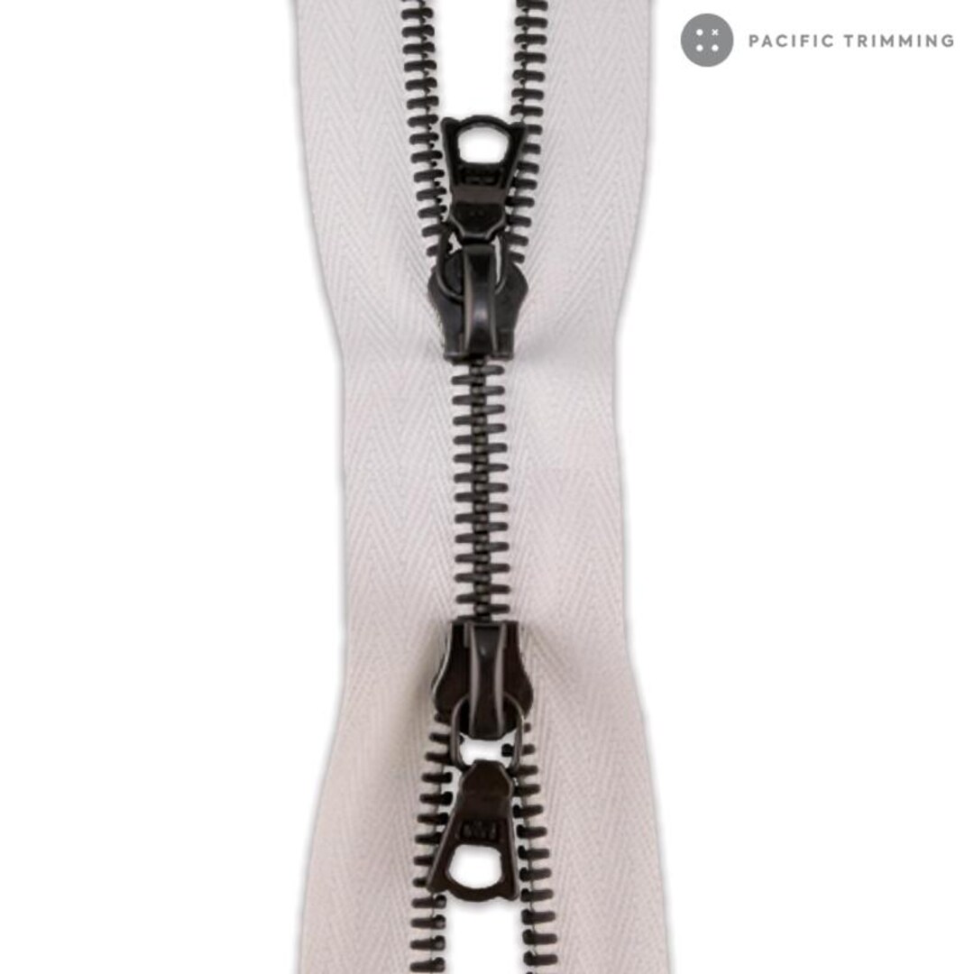 Almería‪✿ Riri*　0329 Riri M8 Two Way Gunmetal Teeth Metal Zipper *custom Cut to