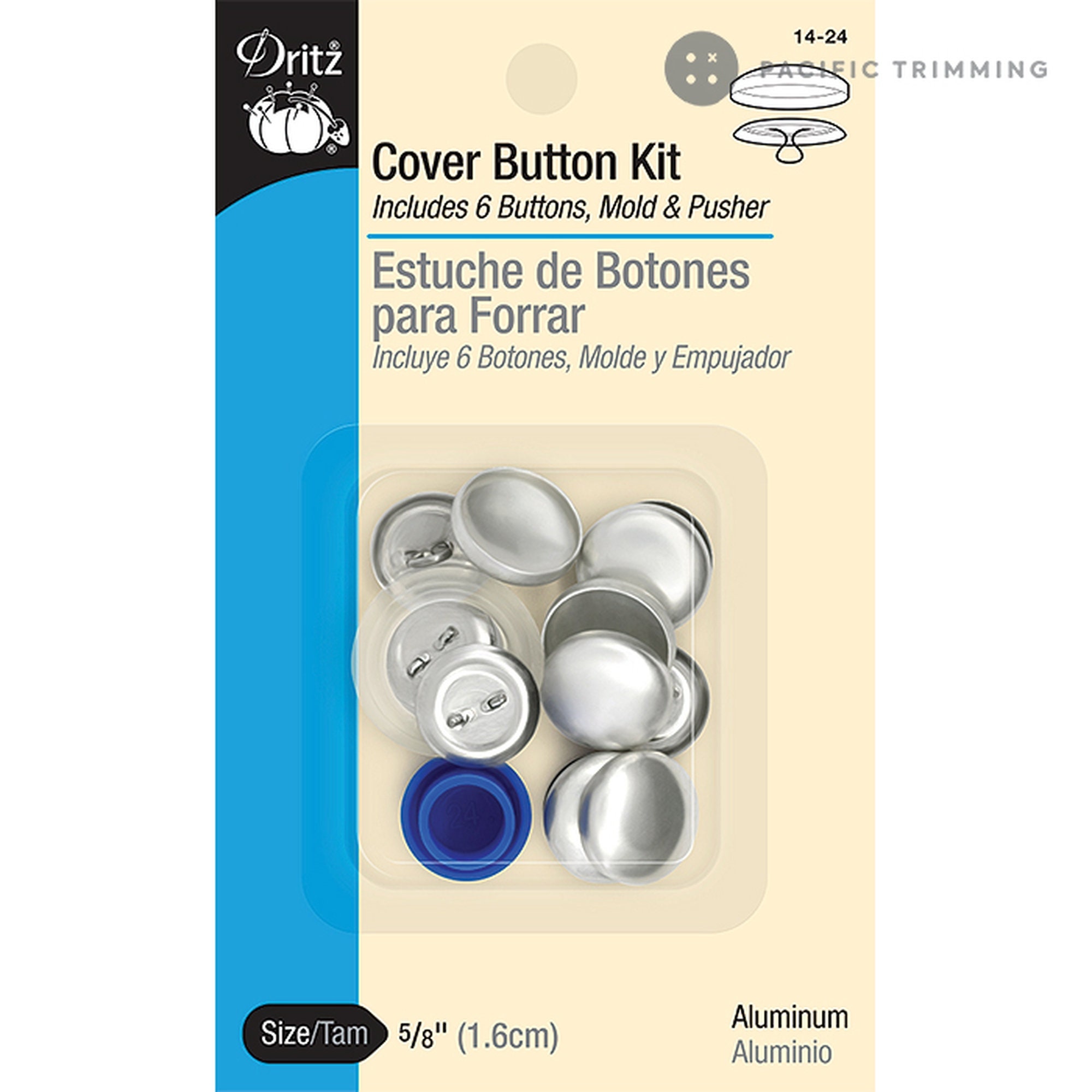 Dritz 5/8 Inch Cover Button Kit 