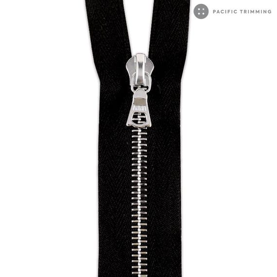 riri M6 One Way Nickel Teeth Metal Zipper *Custom Cut to Length*