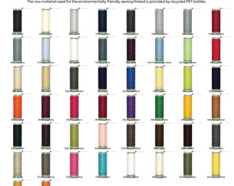 Gutermann Recycled Polyester Sew All rPET Thread 100M Multiple Colors