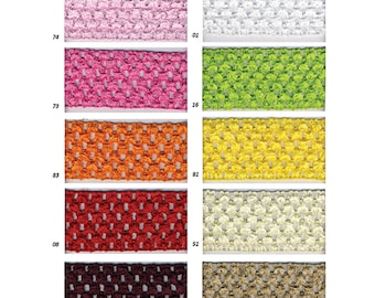 Premium Quality 40mm 1 1/2" Crochet Elastic Multiple Colors