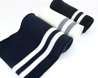 ◇PARTIMENTO◇ RIBBED STRIPE KNIT MUFFLER_NAVY Ribbed striped sweater | North Sails