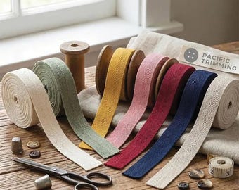1/2 Inch Cotton Tape Herringbone Twill Tape Multiple Colors