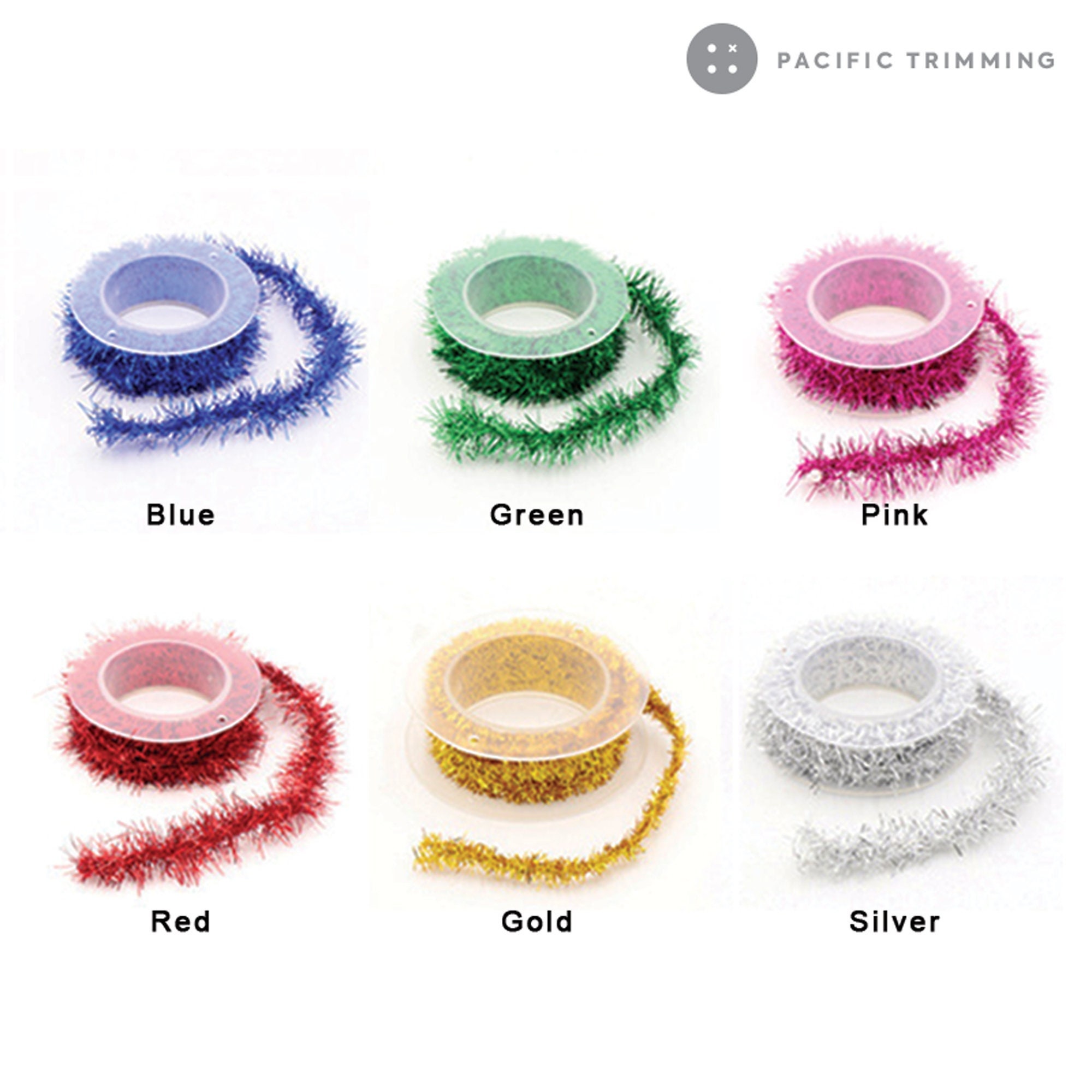 Silver Tinsel Chenille Stem Pipe Cleaners - Pack of 50