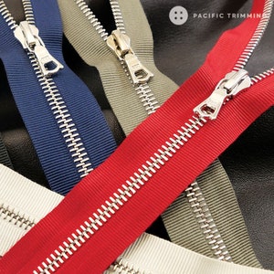riri M6 One Way Nickel Teeth Grosgrain Special Tape Zipper *Custom Cut to Length*