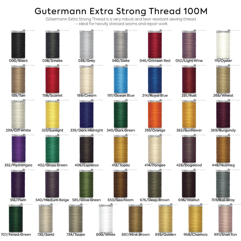 Gutermann Extra Strong Thread 100M Multiple Colors