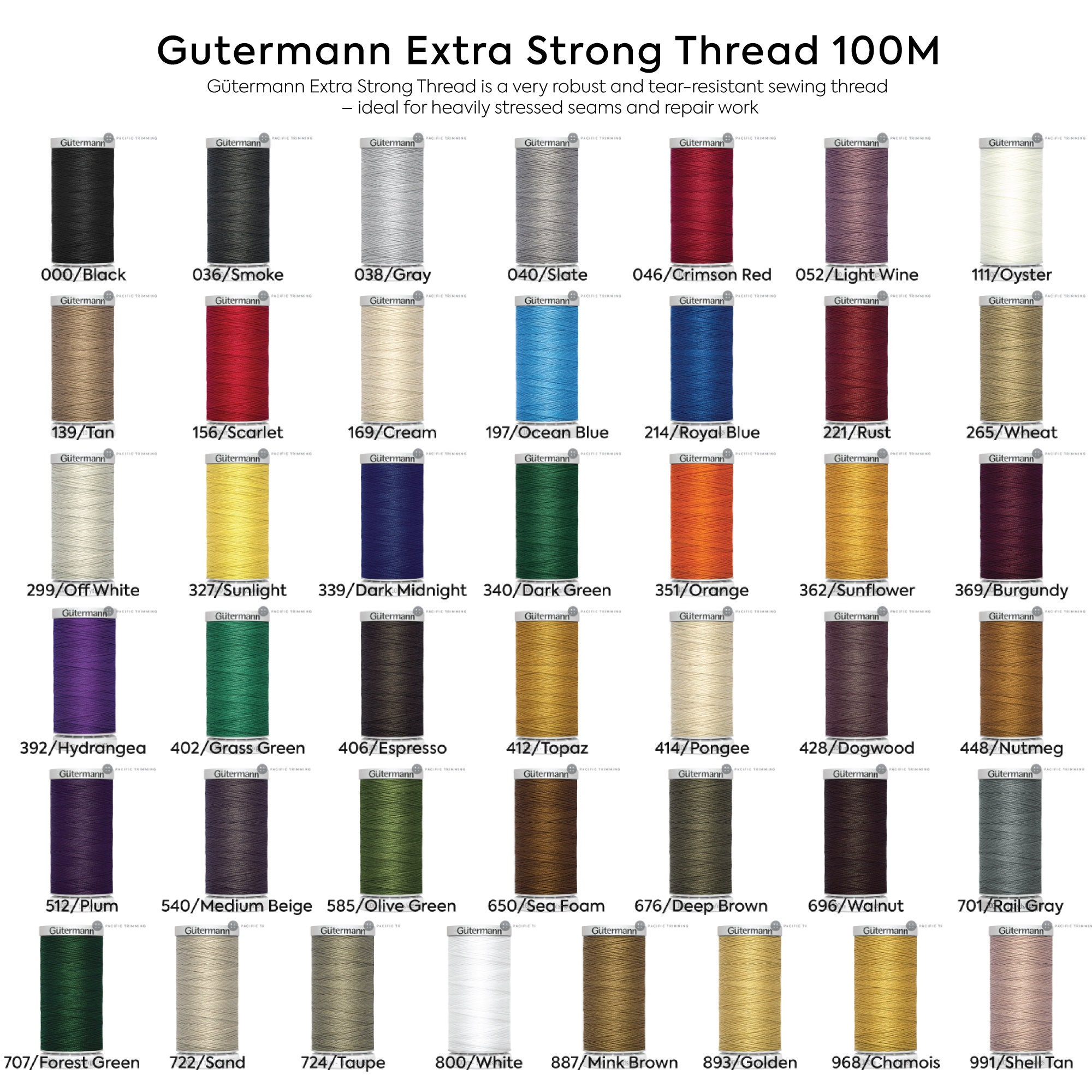 Gutermann Extra Strong Thread 100M Multiple Colors -  Canada
