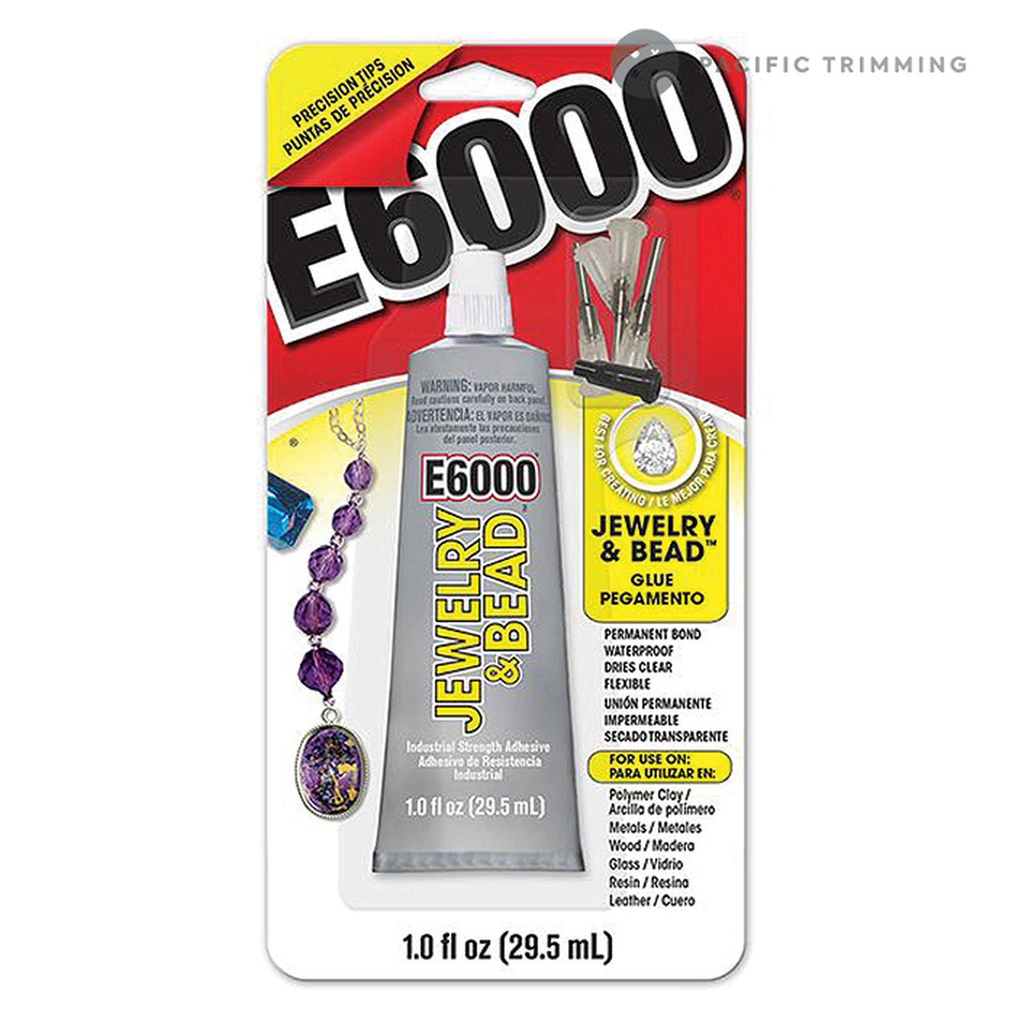 Eclectic Products inc. E6000 Plus Multi-Purpose Clear Glue, Waterproof and  Paintable, Strong Flexible Craft Adhesive for Wood, Glass, Fabric, Ceramic,  Metal and More, 56.1ml : : DIY & Tools