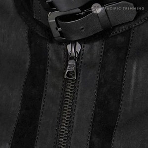 riri M4/M6 One & Two Way Black Teeth Metal Zipper *Custom Cut to Length*