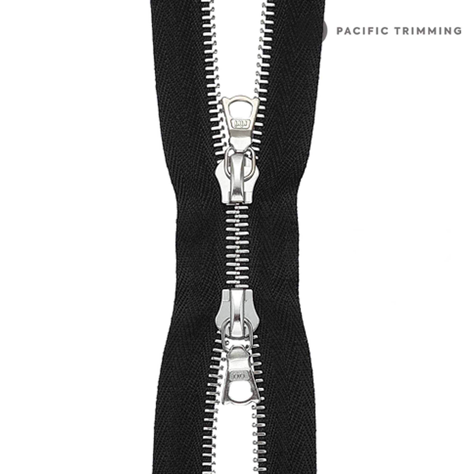 riri　7/27-2 Metal 4 Riri Zipper, Two Way Seperating End, Gunmetal Teeth