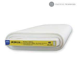 Pellon 40 Sew In Midweight Stabilizer 20 inch Wide, White and Black