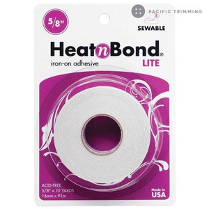 Taśma klejąca HeatnBond Lite do prasowania, 5/8 cala x 10 jardów