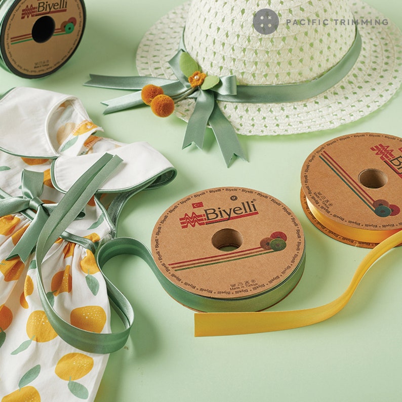Biyelli 3/4" Satin Bias Tape 99 Colors