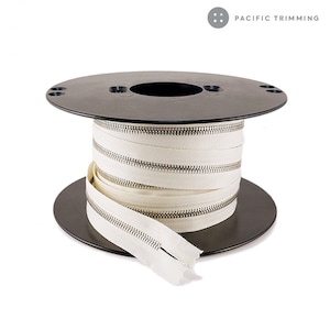 riri Zipper Continuous Chain Ivory Tape with Nickel Teeth