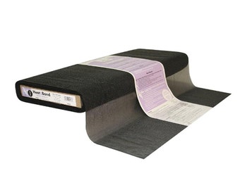 HeatnBond doorschijnend tricot smeltbaar, zwart, 20 inch breed