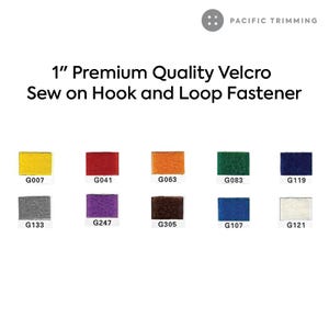 3/4", 1" Premium Quality Velcro Sew on Hook and Loop Fastener Tape Multiple Colors image 2