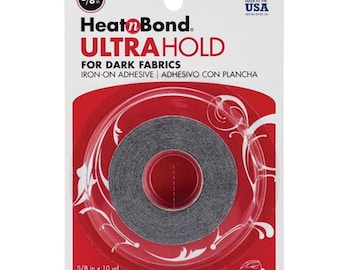 HeatnBond UltraHold Iron-On Adhesive Tape For Dark Fabrics, 5/8 in x 10 yds