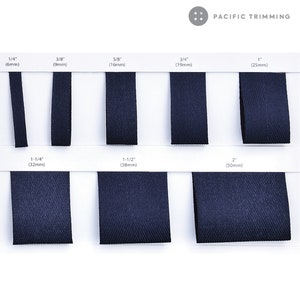 Polyester Herringbone Twill Tape White and Black Multiple Sizes