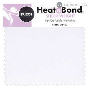 HeatnBond Sheer Weight Tricot Fusible, White 20 inch Wide