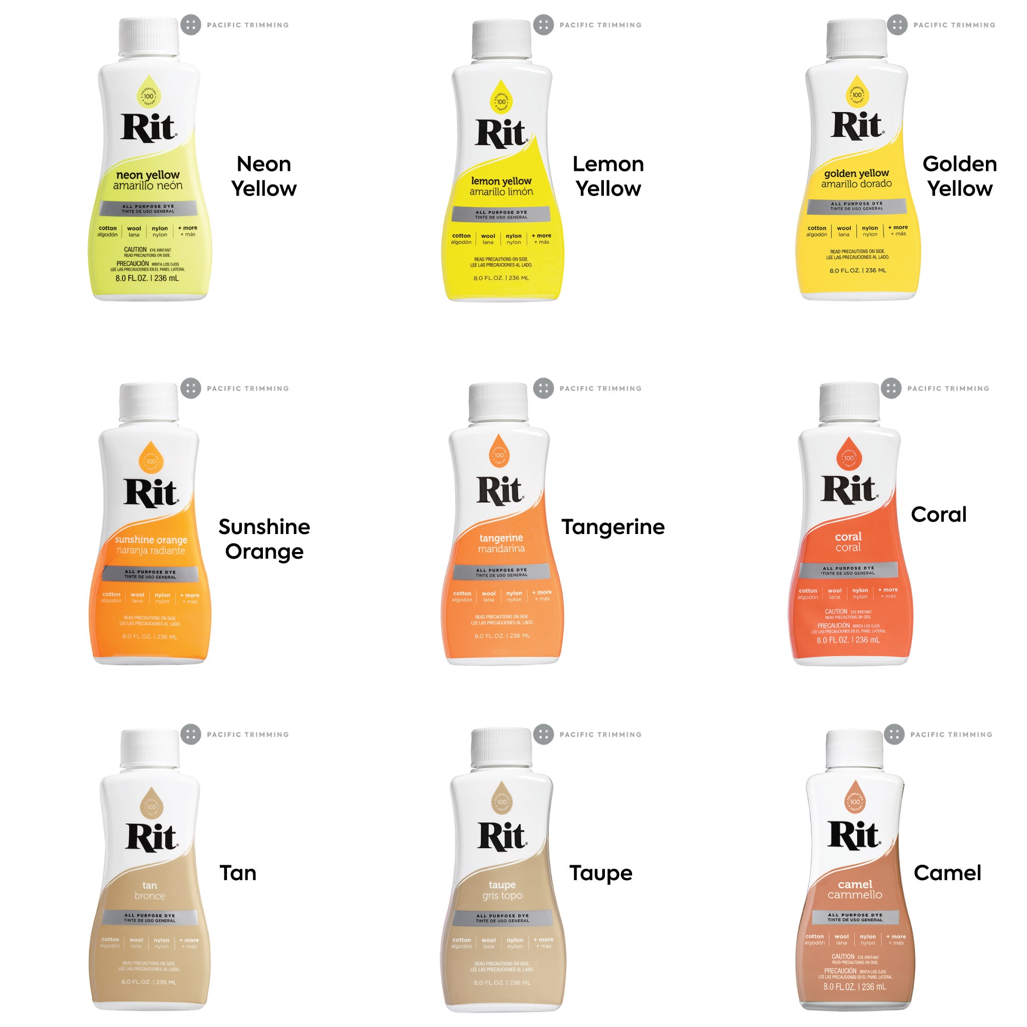 Rit All Purpose Liquid Dye All Colors Etsy