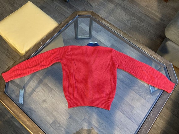 Vintage Kid's Sweater Ribbed Knit Cardigan Metal … - image 4