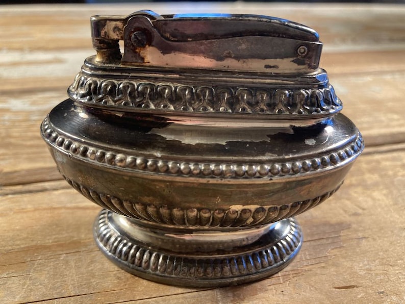 Vintage Ronson Table Lighter Queen Anne Silverplate 1950s-1960s for ...