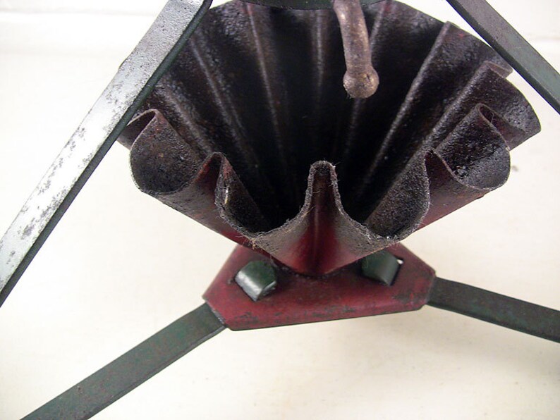 Vintage Metal Christmas Tree Stand Rustic Farmhouse Holiday Etsy