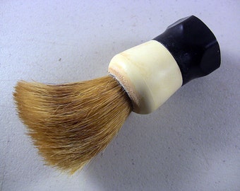 Vintage Badger Hair Shaving Brush Bakelite Handle Vintage Shave Mens Care Vanity Grooming Made Rite 600 Sterilized Badger Hair