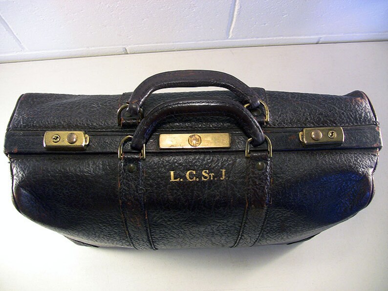 Vintage Brown Leather Briefcase Hipster Style Case or Bag for Etsy