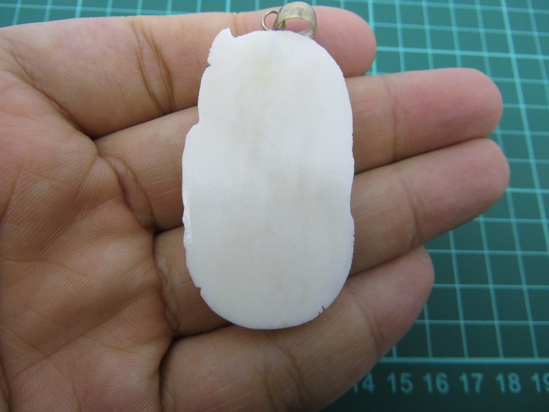 Eagle head buffalo bone deer antler carved beads jewelry bone art bear carving gift for her 13 pendant silver bail supplies handmade