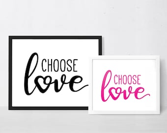 Love Print | Inspirierendes Zeichen | Words to Live by Wall Decor | Love Print | Willkommensschild | Druckbare | Download | 3 Größen
