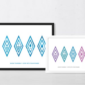 Elsa Elements Print | Earth Water Wind Fire Decor | Frozen Art | Frozen 2 Sign |  Show Yourself | Step Into Your Power | Download | 3 Sizes