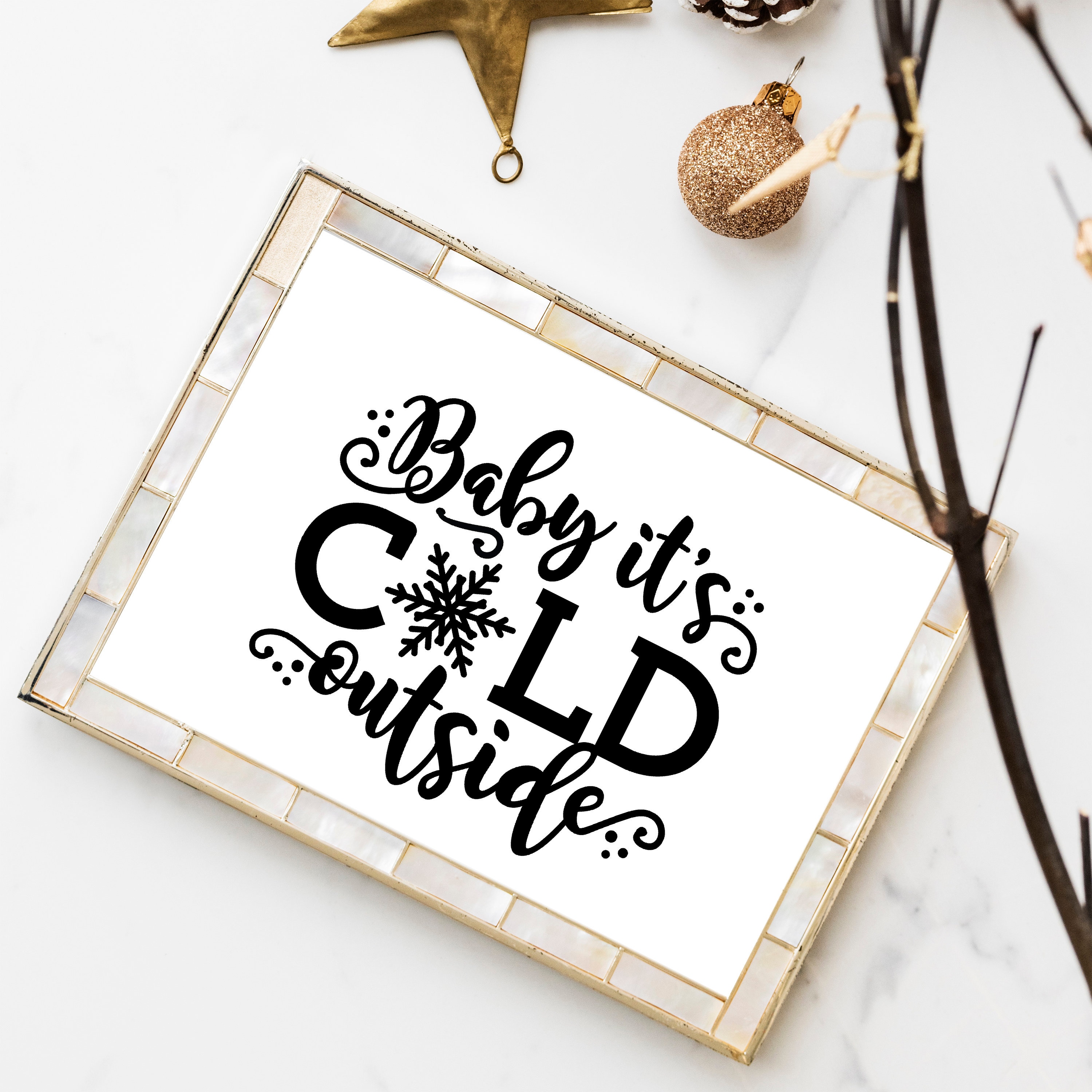 Baby It's Cold Outside Christmas Card 