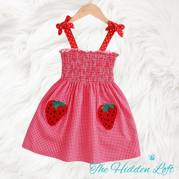strawberry dress girls strawberry dress summer dress for girls toddler girl dress strawberry festival dress