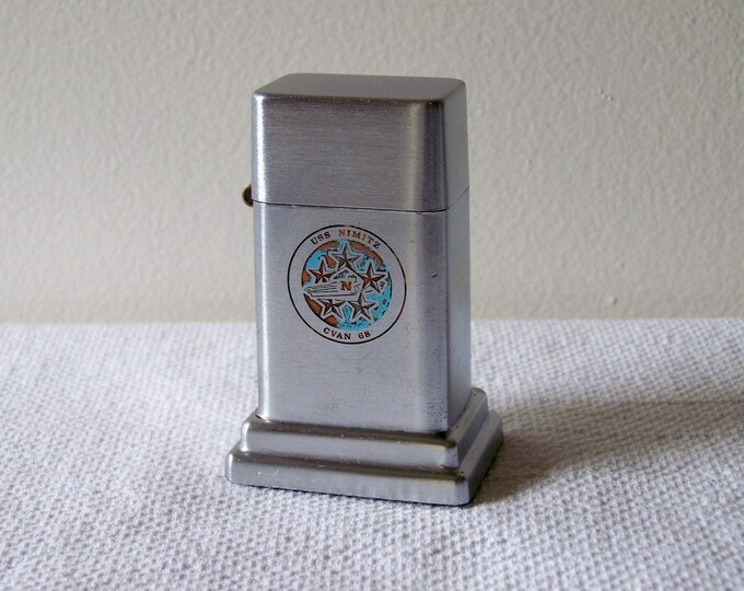 Vintage 1970's U.S.S. NIMITZ CVAN68 Military Aircraft Carrier Tabletop