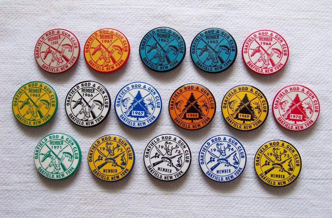 Rare 19601975 Oakfield N.Y ROD & GUN CLUB Hunting Fishing Member