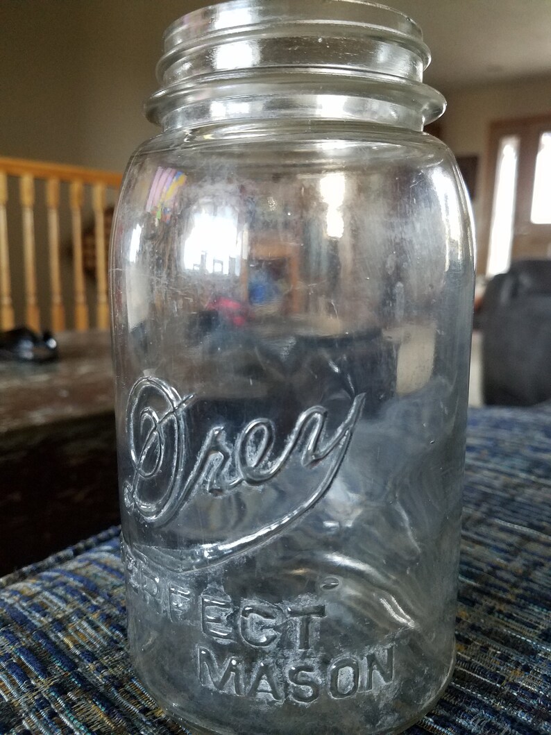 Drey Perfect Mason Jar Quart 19teens 1925 Etsy
