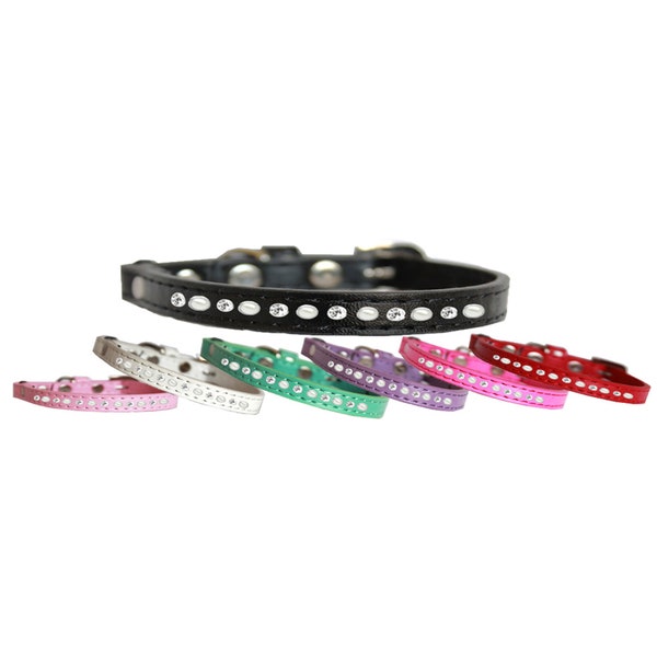 Premium Cat Safety Collar, "Pearl & Clear Jewel"