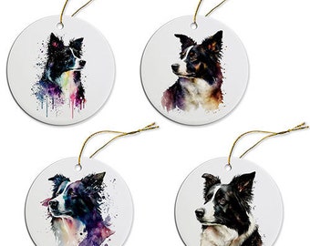 Border Collie Angel Wings Garden Statue Stake, Custom Border Collie...